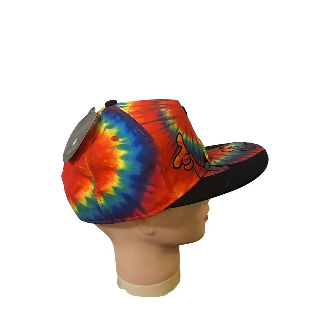NWT Scooby-Doo Tie Dye Snapback Hat Warner‎ Bros Embroidered Graphic Flat Brim